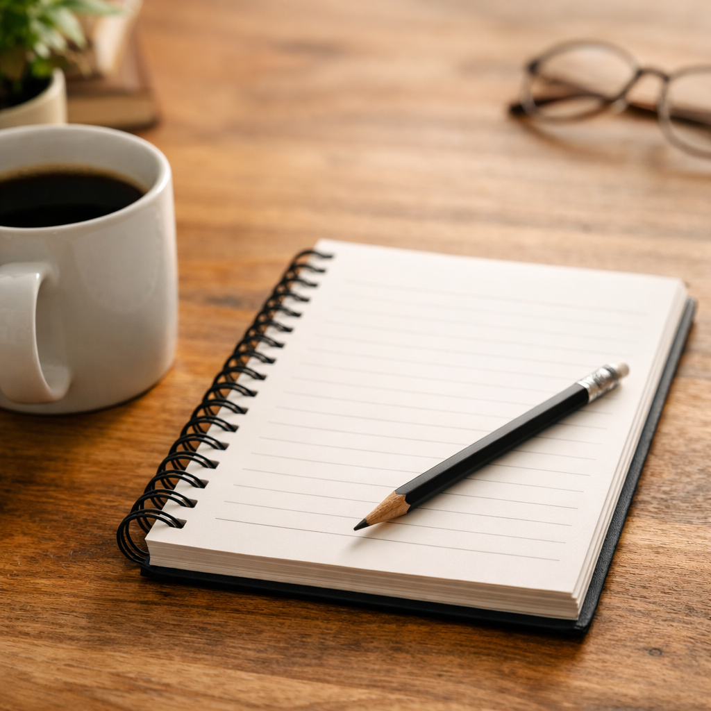 cuaderno representando estructura para sostener el cambio personal